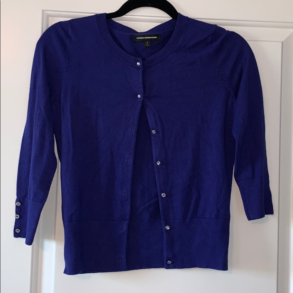 Express cardigan with embellished buttons